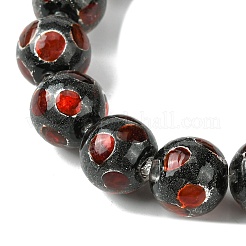 Серебряные песочные бусины лэмпворк ручной работы LAMP-A003-01C