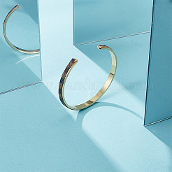 Набор из 2 шт. латунных рифленых открытых браслетов-манжет для женщин BJEW-UN0001-31