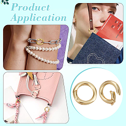 6 шт. латунные пружинные кольца-затворы KK-BC0014-90