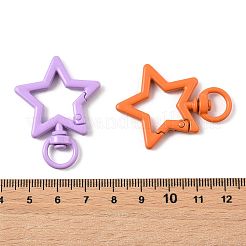 10 шт. окрашенных распылением сплавных поворотных карабинных застежек FIND-FS0004-55