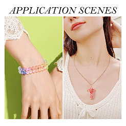 250шт 10 цвета прозрачные стеклянные бусины&nbsp;GLAA-TA0002-86