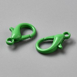 焼き付け塗装、亜鉛合金製ロブスタークラスプ  シーグリーン  16x9x4mm  穴：1.8mm&nbsp;FIND-WH0016-53M