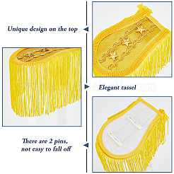 1 пара съемных погон с кисточками из ткани AJEW-FH0006-44B