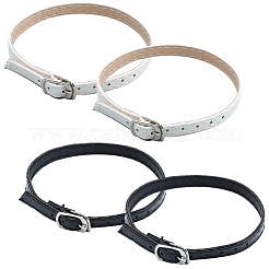 2 пара двухцветных женских регулируемых съемных ремешков из искусственной кожи для обуви на высоком каблуке&nbsp;AJEW-CL0002-06A