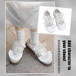 8 шт. 2 стиля подвески из полиэфирного кружева и искусственного жемчуга из смолы&nbsp;HJEW-GA00019