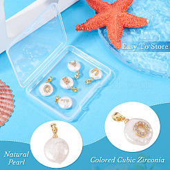 5 шт. 5 вида натуральных культивированных пресноводных жемчужин в виде самородков с подвесками в виде букв KK-TA0002-37