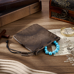 2 pochette de rangement pour bijoux et cosmétiques en cuir de vachette&nbsp;ABAG-BBC0001-37