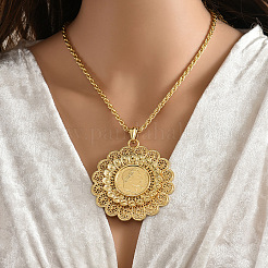 Большие подвески-цветы из цинкового сплава с человеческим рисунком для женщин&nbsp;FS-WGB43BA-01