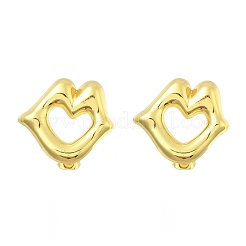 Pendientes de botón de acero inoxidable 304 con forma de labio&nbsp;EJEW-A125-57G