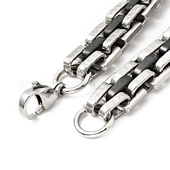 イオンプレーティング（IP）201ステンレススチール時計バンドブレスレット  304ステンレススチール留め具とジャンプリング付き  ガンメタ色＆ステンレス鋼カラー  8-7/8x3/8x1/4インチ（22.5x1.1x0.5cm）&nbsp;STAS-E165-12BP