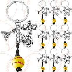 20шт брелок из сплава и дерева KEYC-SC0001-59A