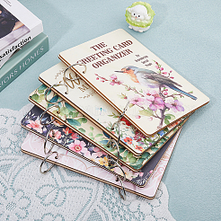 Деревянная папка с 2 кольцом DIY-WH0547-048