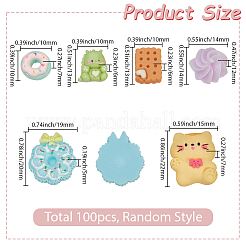 Кабошоны из непрозрачной смолы&nbsp;CRES-SP0001-15