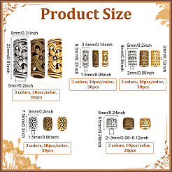 150 шт. 15 стиля полых бусин в тибетском стиле FIND-PH0026-72