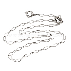 Ожерелья из нержавеющей стали 201 с овальными звеньями&nbsp;NJEW-K302-26P