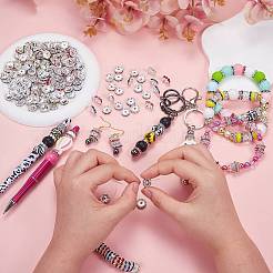 120 шт. Латунные бусины со стразами FIND-SZ0003-70C