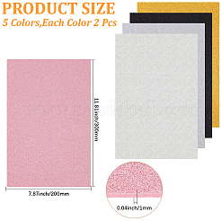10 Blatt 5 Farben rechteckige Schwamm-Eva-Blätter&nbsp;DIY-CY0002-87