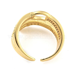 Стойка с латунным покрытием микро-паве и кубическим цирконием&nbsp;RJEW-F153-02G