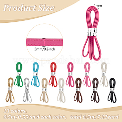 6.5 м 13 цвета плоский шнур из искусственной кожи&nbsp;LC-FG0001-01