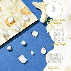 10 шт. подвески из натурального барочного жемчуга Кеши в 10 стилях&nbsp;KK-CJ0003-62