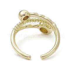 Стойка покрытие латунь открытые манжеты кольца&nbsp;RJEW-K257-21G