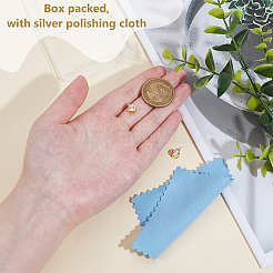 2 шт. 925 подвески из стерлингового серебра с микропаве из кубических цирконий&nbsp;STER-BC0003-60G