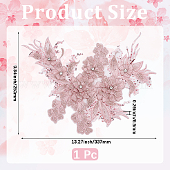 1 шт. полиэстеровая ткань с компьютерной вышивкой&nbsp;DIY-CY0002-56