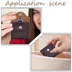 1 квадратный кожаный мешочек для хранения колец с кнопкой&nbsp;ABAG-CL0001-23