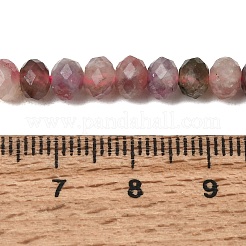 天然のマルチカラートルマリンビーズ連売り  ロンデル  ファセットビーズ  5.5x4mm  穴：0.8mm  約93個/連  15.43''（39.2センチメートル）&nbsp;G-D110-E02-05