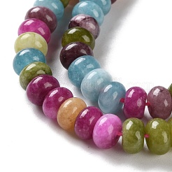 Природные окрашенные белого нефрита нитей бисера G-B124-B01-01