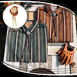 Kit de fabrication de cravate bolo en cuir de vache avec fermoir en alliage&nbsp;DIY-NB0010-52