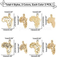 16 шт. 8 стиля ионного покрытия (IP) подвески из нержавеющей стали 304 STAS-UN0028-39