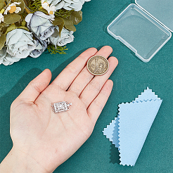 1 шт. стерлингового серебра с прозрачными кубическими цирконами в виде коробки-застежки&nbsp;FIND-BC0013-93A