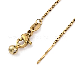 Ion plaing(ip) 304 нержавеющая сталь коробчатая цепь ожерелья&nbsp;NJEW-Q003-03G