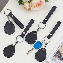 Porte-clés en cuir&nbsp;KEYC-WH0038-75