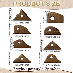 7 outil de modelage en bois de pin&nbsp;TOOL-BC0003-51A