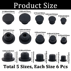 30 шт. 5 стили силиконовых заглушек для отверстий&nbsp;AJEW-GF0011-63F