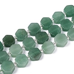 Естественный зеленый авантюрин бисер нитей G-P534-A17-01