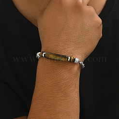 Браслеты из круглых бусин из натурального тигрового глаза PO7911