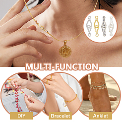 4 комплект 4 стиля 925 застежки-крючка из стерлингового серебра STER-PH0002-06