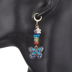 Украшения из эмалевого сплава бабочки HJEW-JM01747-02