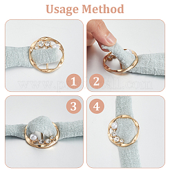 6 шт. 6 стиля пряжек из сплава со стразами&nbsp;AJEW-GF0011-34