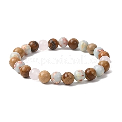 Bracelets extensibles en pierre de shoushan naturelle&nbsp;BJEW-P398-01A