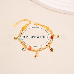 Bracelets de cheville double couche pour femmes&nbsp;YM0620
