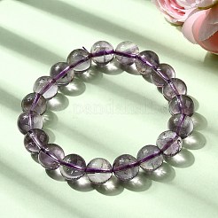 Браслеты из натуральных аметистовых круглых бусин для женщин&nbsp;BJEW-L712-B04-10mm