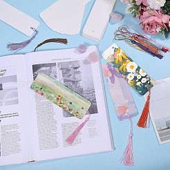 100 шт. прямоугольная бумажная закладка-пустышка&nbsp;HJEW-GL0001-24