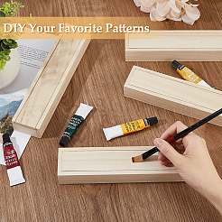 Прямоугольная незавершенная деревянная подарочная коробка для хранения&nbsp;LS-CON-WH0094-38B