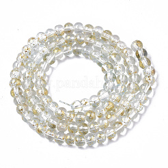 Trasparenti a spruzzo dipinto fili di perle di vetro&nbsp;GLAA-N035-03D-B-M