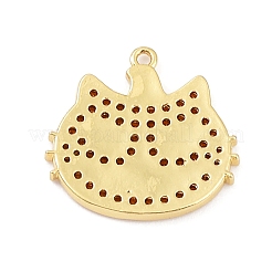 Cremagliera in ottone placcatura pendenti zirconi&nbsp;KK-D031-08G-03