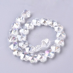 Стеклянные бусины с гальваническим покрытием &nbsp;EGLA-F132-AB03